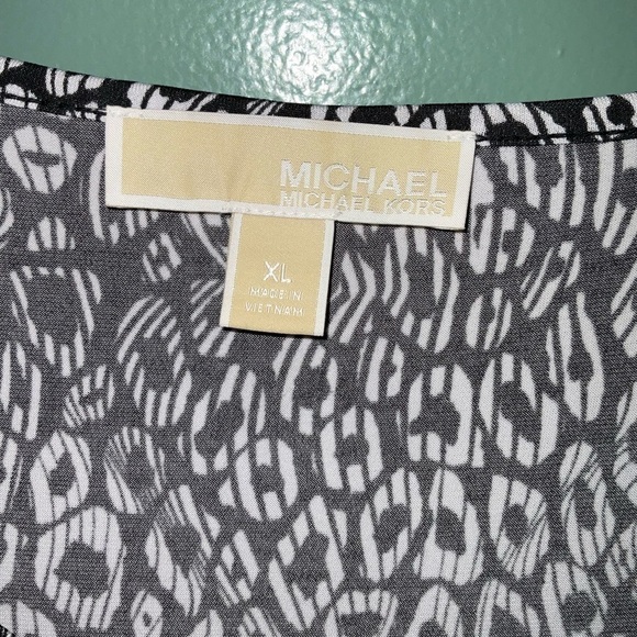 Michael Kors Women's Ruffle Short Sleeve Jewel Neck Dress Size XL - Picture 7 of 10